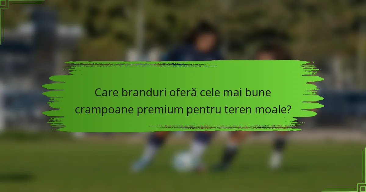 Care branduri oferă cele mai bune crampoane premium pentru teren moale?