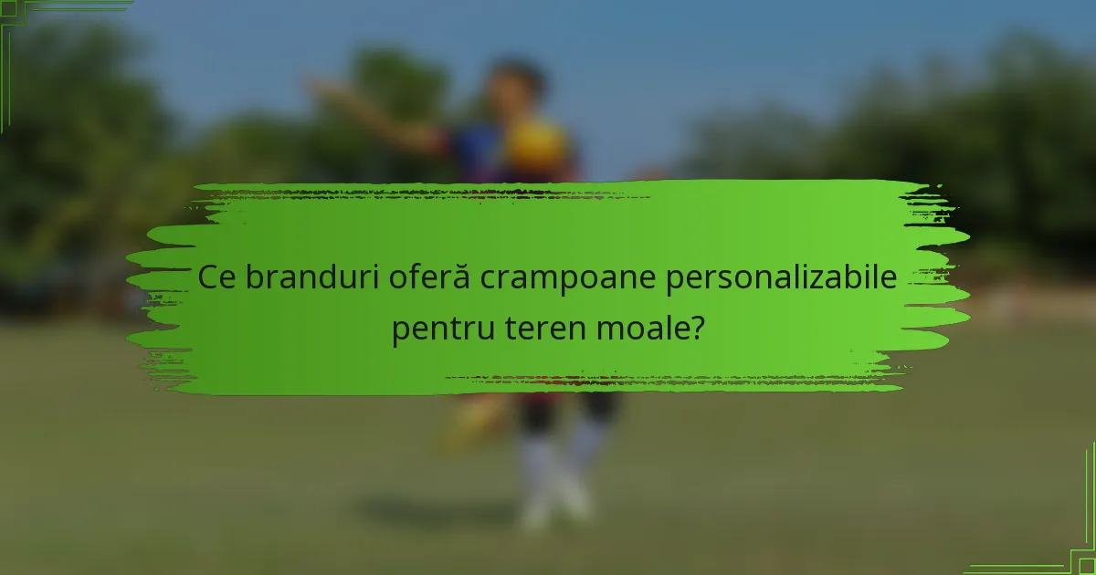 Ce branduri oferă crampoane personalizabile pentru teren moale?