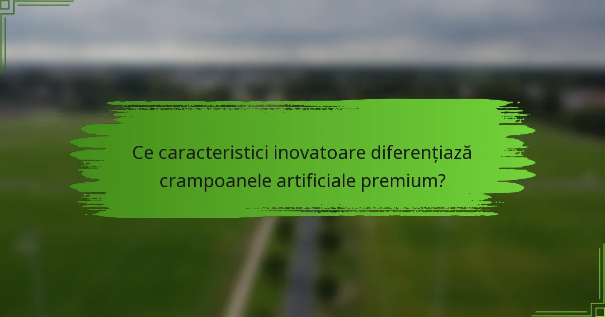 Ce caracteristici inovatoare diferențiază crampoanele artificiale premium?