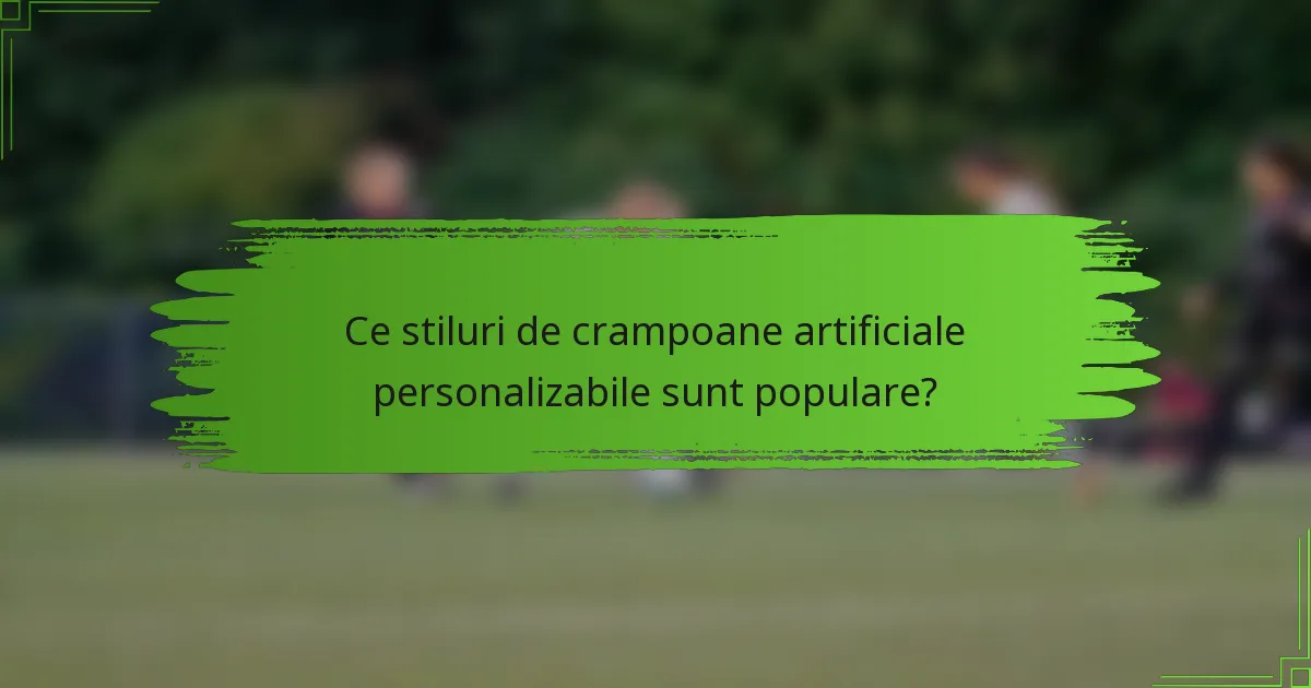 Ce stiluri de crampoane artificiale personalizabile sunt populare?