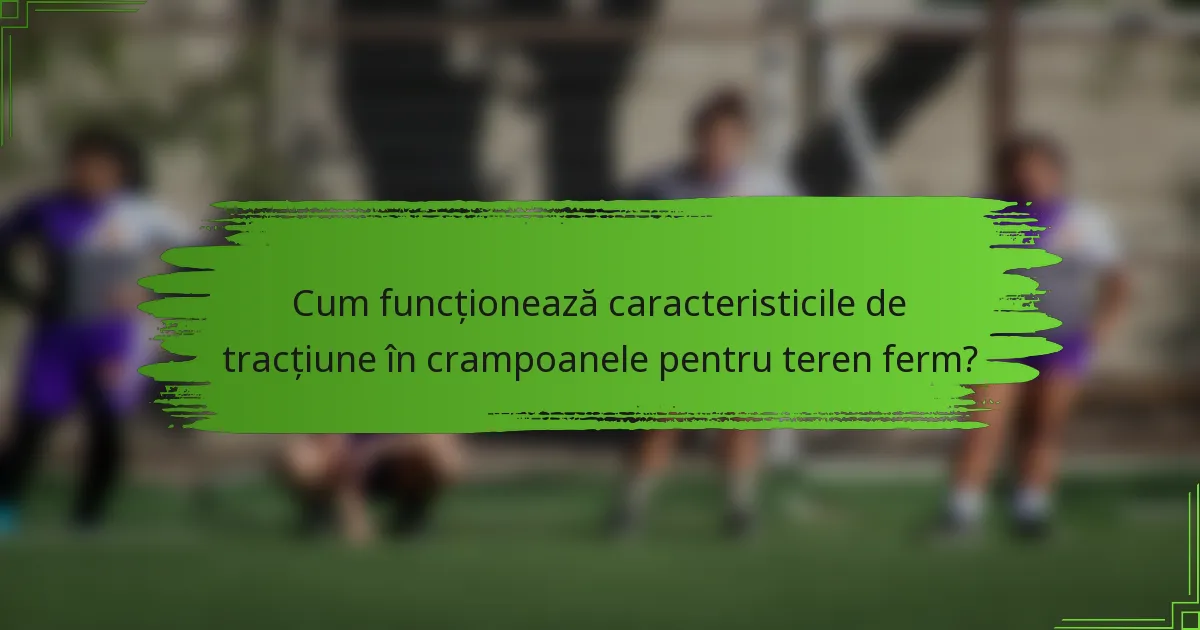 Cum funcționează caracteristicile de tracțiune în crampoanele pentru teren ferm?