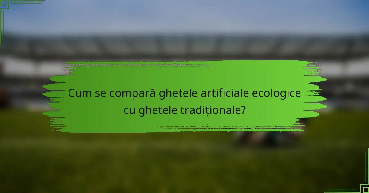 Cum se compară ghetele artificiale ecologice cu ghetele tradiționale?