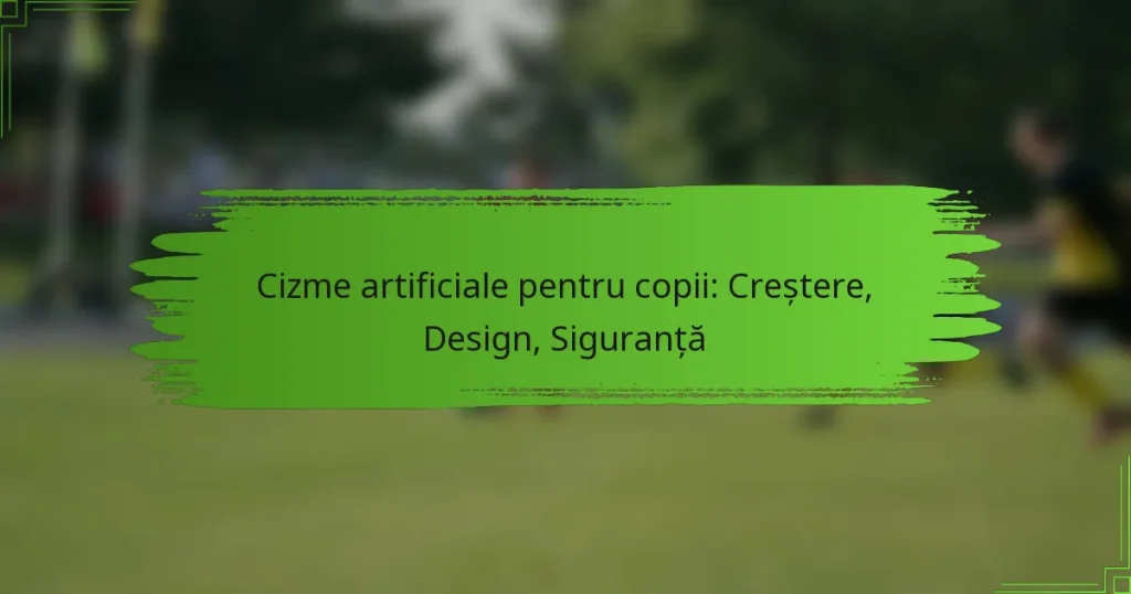 Cizme artificiale pentru copii: Creștere, Design, Siguranță