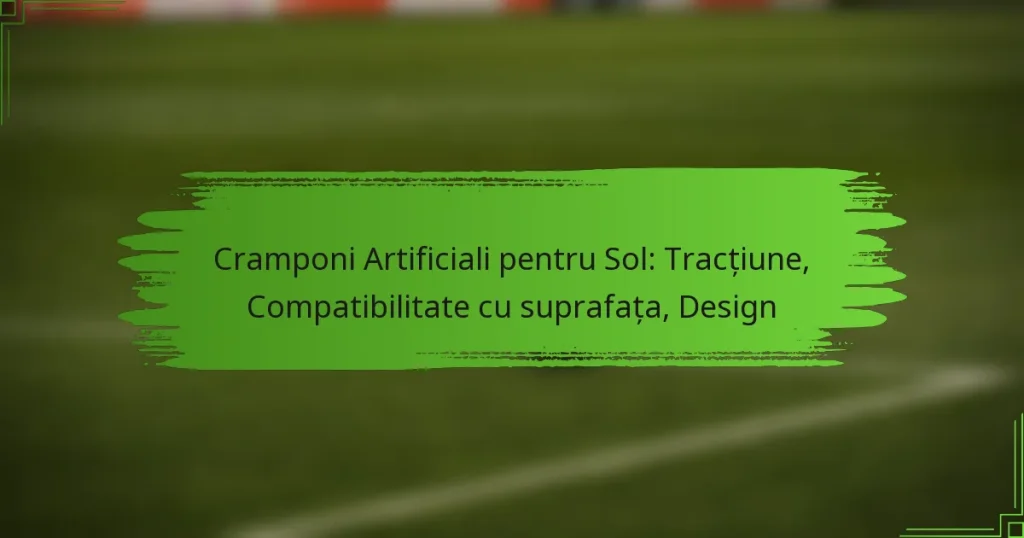 Cramponi Artificiali pentru Sol: Tracțiune, Compatibilitate cu suprafața, Design