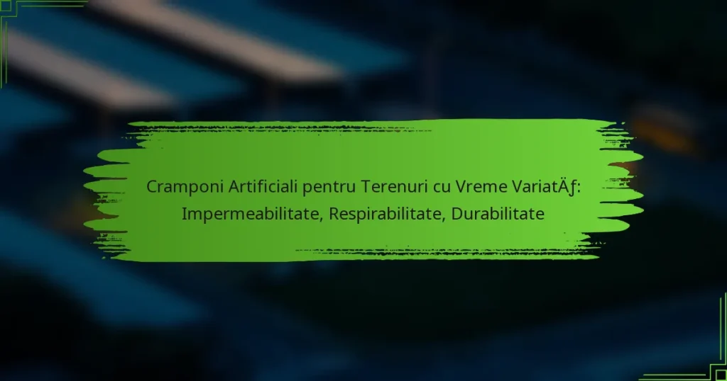 Cramponi Artificiali pentru Terenuri cu Vreme Variată: Impermeabilitate, Respirabilitate, Durabilitate