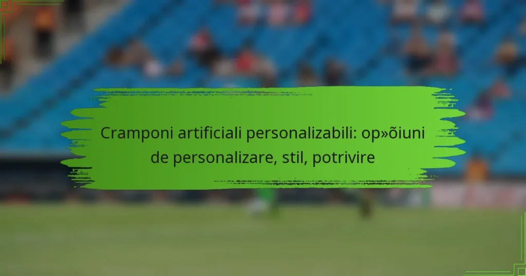 Cramponi artificiali personalizabili: opțiuni de personalizare, stil, potrivire