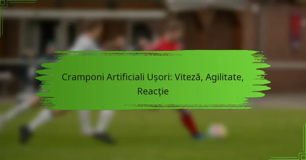 Cramponi Artificiali Ușori: Viteză, Agilitate, Reacție