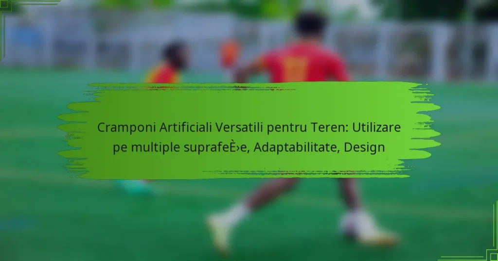 Cramponi Artificiali Versatili pentru Teren: Utilizare pe multiple suprafețe, Adaptabilitate, Design