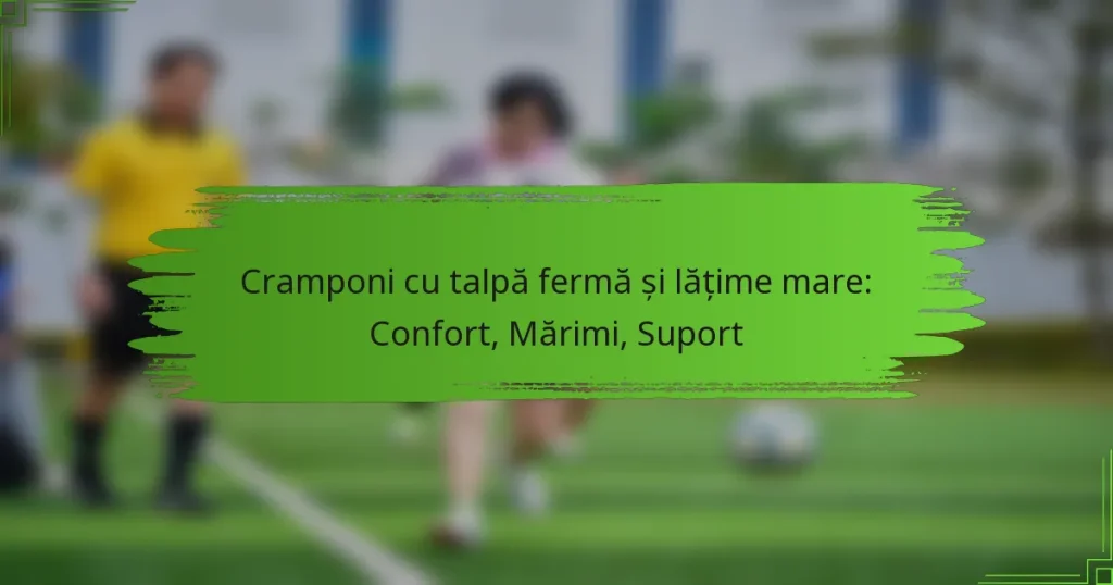 Cramponi cu talpă fermă și lățime mare: Confort, Mărimi, Suport