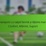 Cramponi cu talpă fermă și lățime mare: Confort, Mărimi, Suport