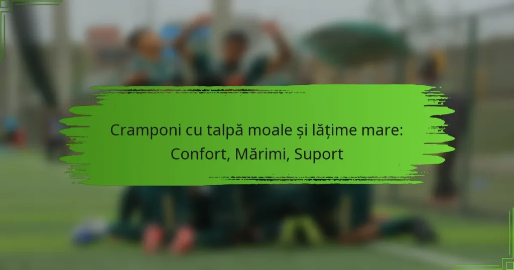 Cramponi cu talpă moale și lățime mare: Confort, Mărimi, Suport
