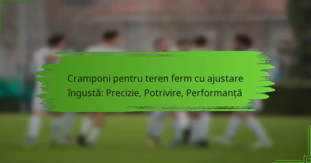 Cramponi pentru teren ferm cu ajustare îngustă: Precizie, Potrivire, Performanță