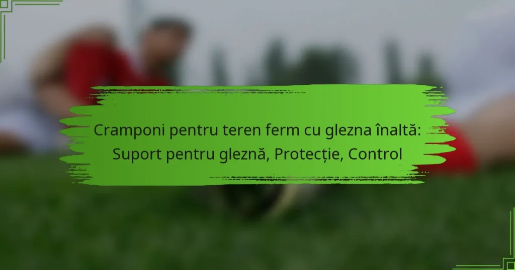 Cramponi pentru teren ferm cu glezna înaltă: Suport pentru gleznă, Protecție, Control