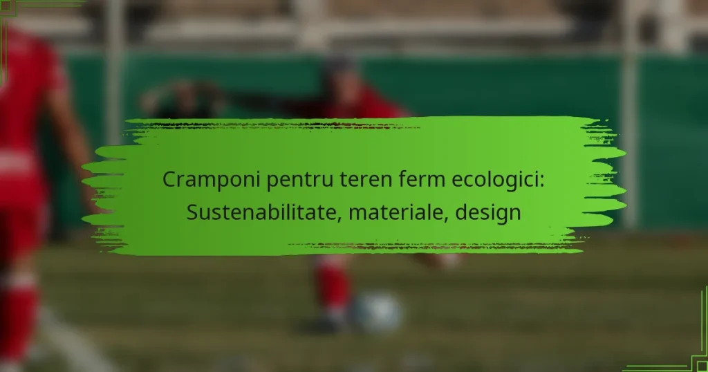 Cramponi pentru teren ferm ecologici: Sustenabilitate, materiale, design