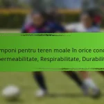Cramponi pentru teren moale în orice condiții: Impermeabilitate, Respirabilitate, Durabilitate