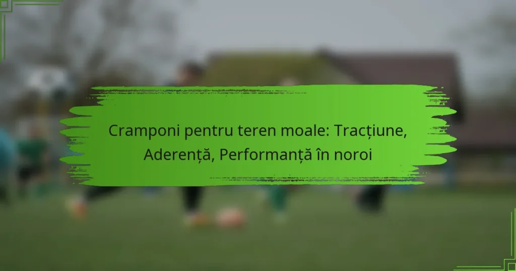 Cramponi pentru teren moale: Tracțiune, Aderență, Performanță în noroi