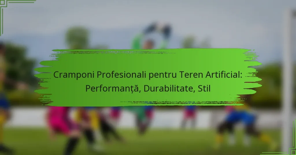 Cramponi Profesionali pentru Teren Artificial: Performanță, Durabilitate, Stil