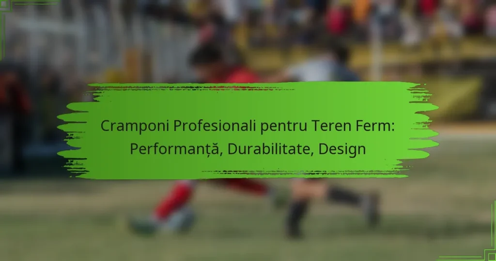 Cramponi Profesionali pentru Teren Ferm: Performanță, Durabilitate, Design