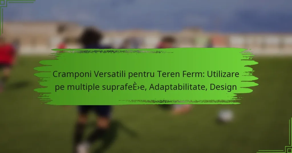 Cramponi Versatili pentru Teren Ferm: Utilizare pe multiple suprafețe, Adaptabilitate, Design